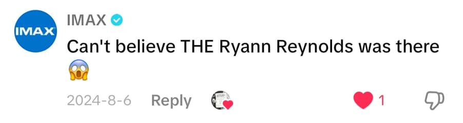 Can't believe THE Ryann Reynolds was there